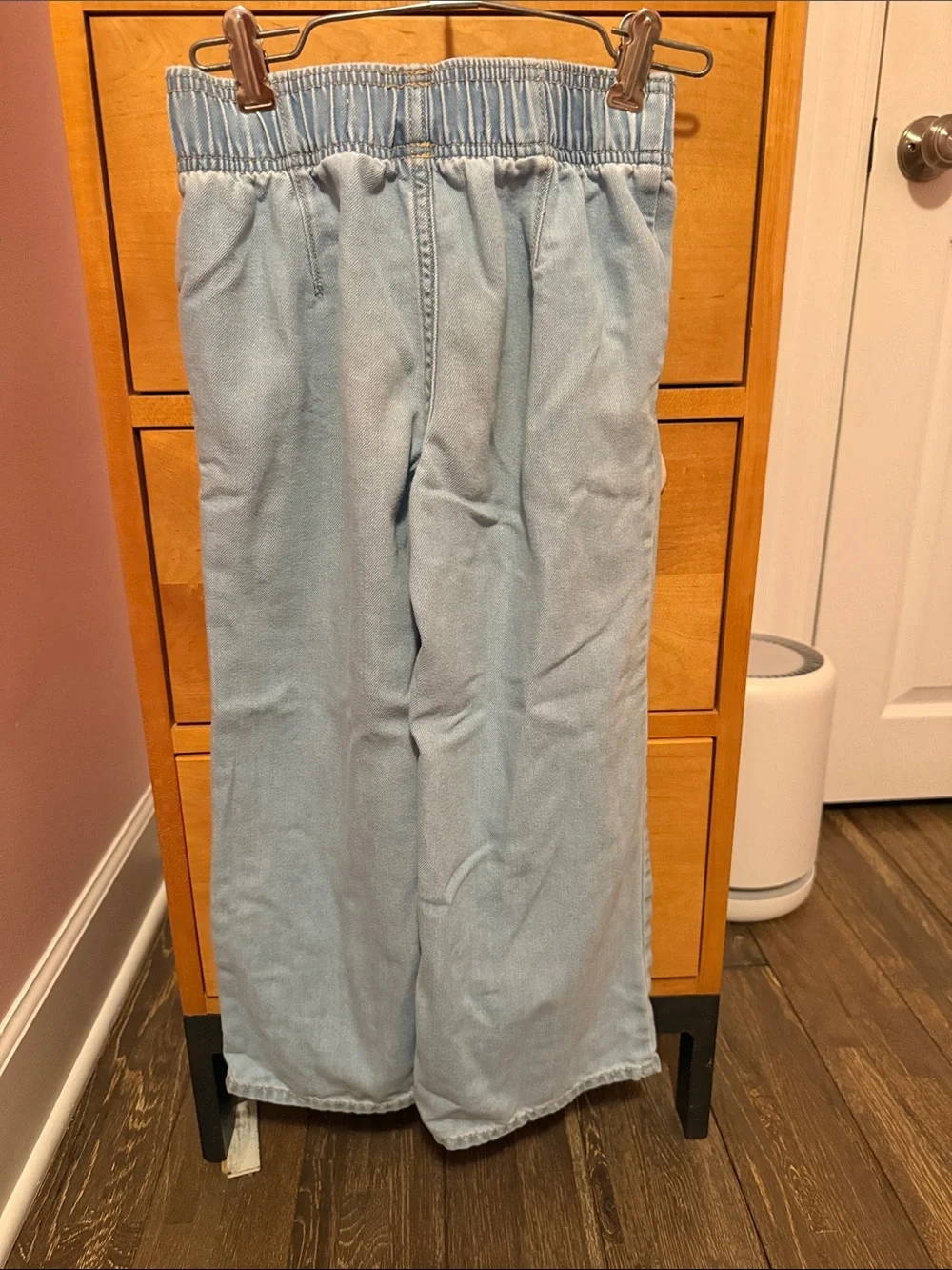 3 for $15 - Light Blue Girls Size 6-7 Wide-Leg Drawstring Jeans